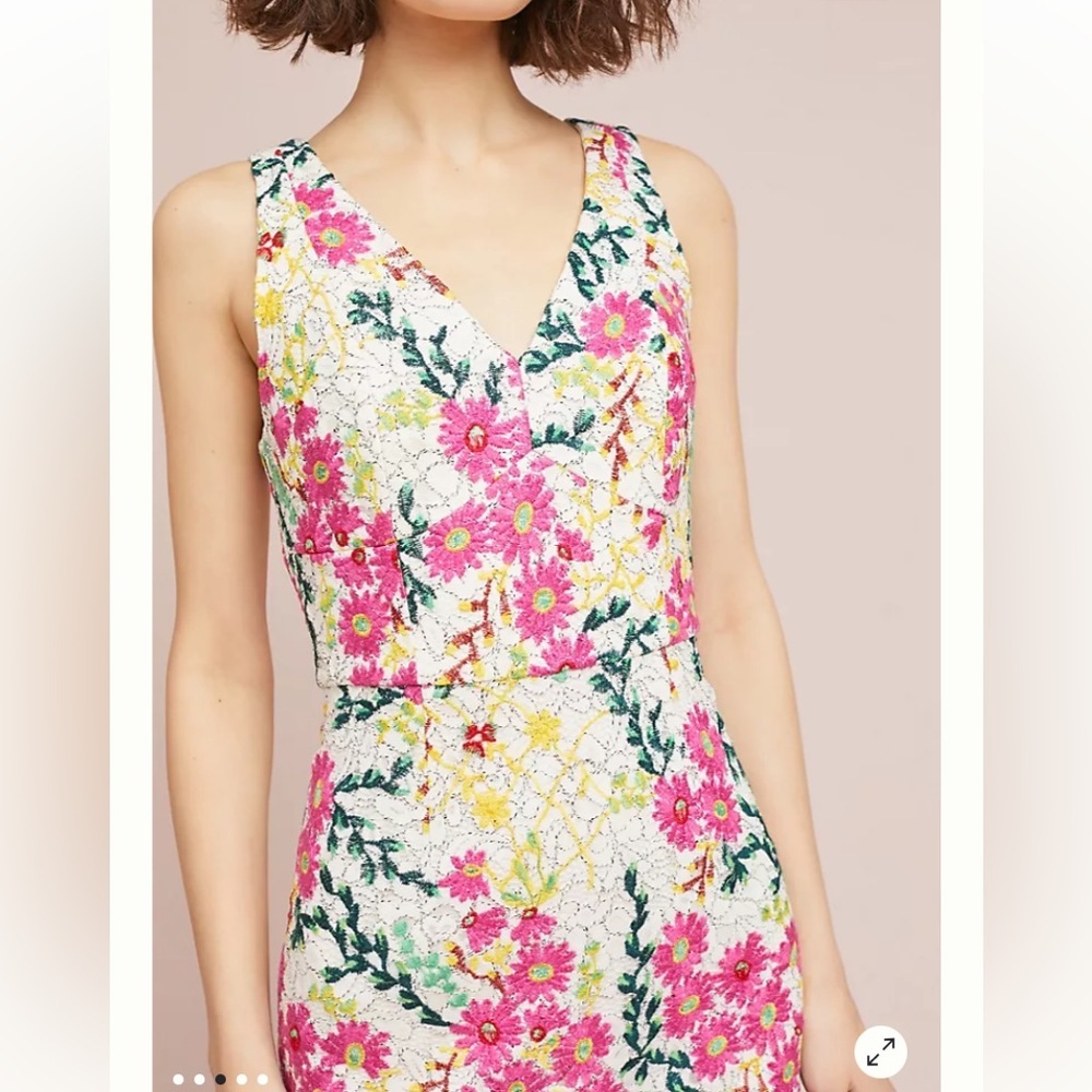 Anthropologie - Moulinette Soeurs - Taylor Floral-Print Lace Dress - Size 10 - Picture 3 of 11